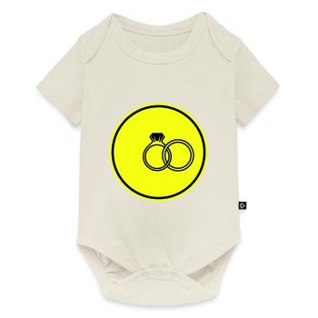Eheringe symbol - Baby Premium Kurzarmbody - Naturweiß - Vorne