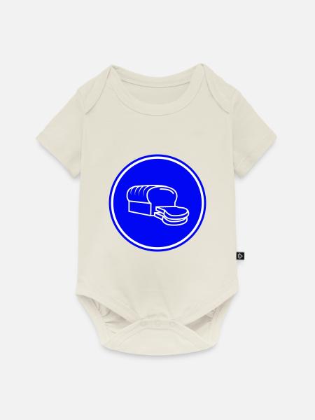 Brot icon symbol - Baby Premium Kurzarmbody - Naturweiß