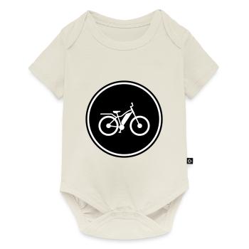ebike fahrrad - Baby Premium Kurzarmbody - Naturweiß - Vorne