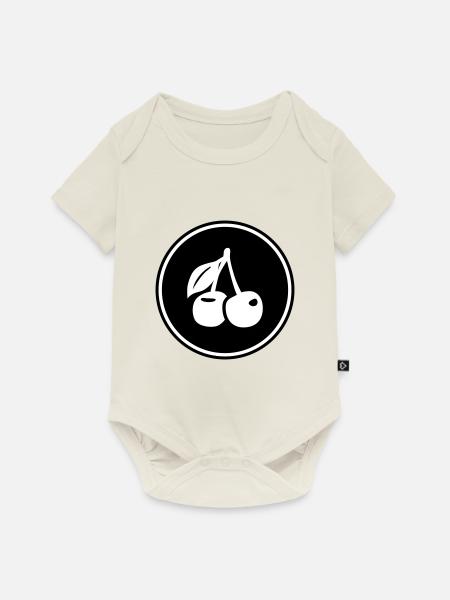 Kirschen symbol - Baby Premium Kurzarmbody - Naturweiß