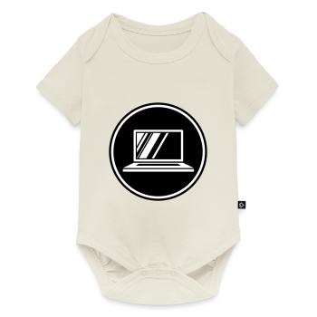 Icône de l’ordinateur portable - Body à manches courtes Premium Bébé - blanc cassé - Devant