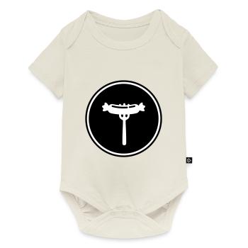 Bratwurst Fleisch icon - Baby Premium Kurzarmbody - Naturweiß - Vorne