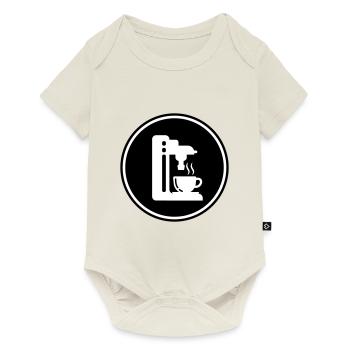 Symbole de machine à café - Body à manches courtes Premium Bébé - blanc cassé - Devant