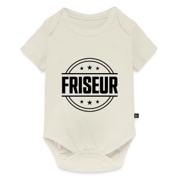 Friseur Beruf - Baby Premium Kurzarmbody - Naturweiß - Vorne