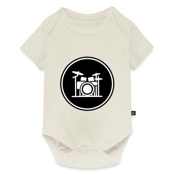 Schlagzeug Musiker Band - Baby Premium Kurzarmbody - Naturweiß - Vorne