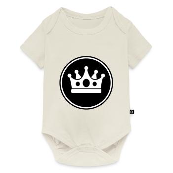 Symbole de la couronne - Body à manches courtes Premium Bébé - blanc cassé - Devant