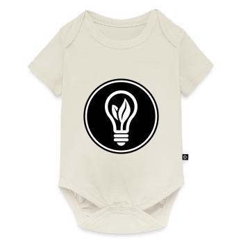 Glühbirne Symbol - Baby Premium Kurzarmbody - Naturweiß - Vorne