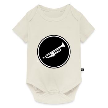musique de trompette - Body à manches courtes Premium Bébé - blanc cassé - Devant