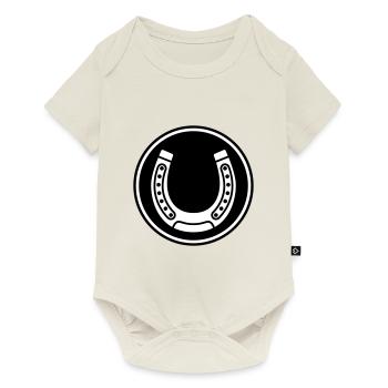 Hufeisen Symbol - Baby Premium Kurzarmbody - Naturweiß - Vorne