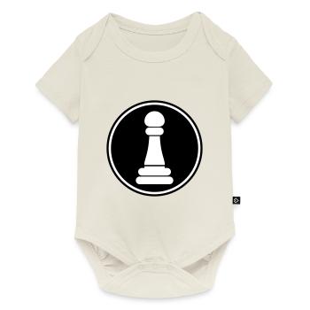 Pièce d'échecs pion évêque - Body à manches courtes Premium Bébé - blanc cassé - Devant