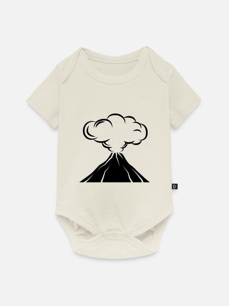 Vulkan icon symbol - Baby Premium Kurzarmbody - Naturweiß