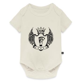 Symbole du bouclier d’argent - Body à manches courtes Premium Bébé - blanc cassé - Devant
