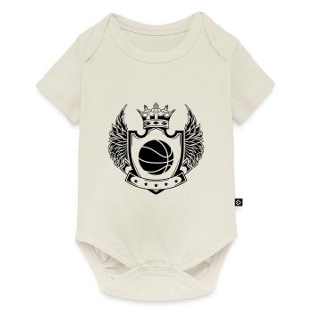 Basketball Crest - Baby Premium short-sleeve bodysuit - off white - Front