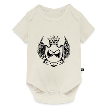 Noeud papillon Armoiries de gentleman - Body à manches courtes Premium Bébé - blanc cassé - Devant