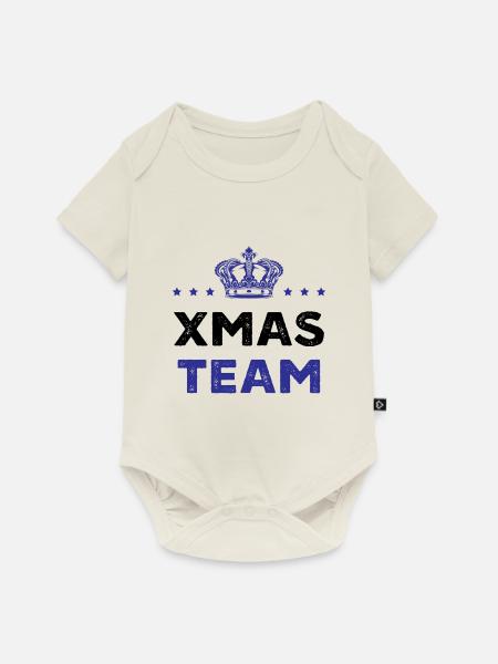 Xmas Team - Baby Premium Kurzarmbody - Naturweiß