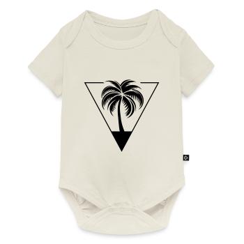 Palm Silhouette Symbol - Baby Premium short-sleeve bodysuit - off white - Front