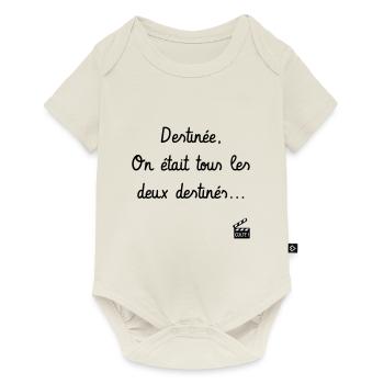 Destinée, on était tous les 2 destinés. Père Noël - Body à manches courtes Premium Bébé - blanc cassé - Devant