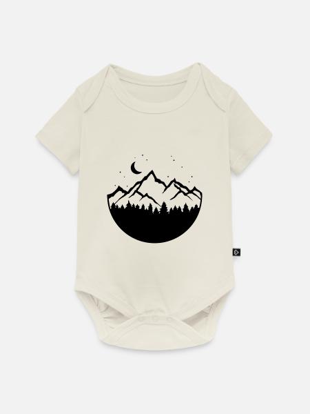 Berge Symbol Bergsteigen Natur - Baby Premium Kurzarmbody - Naturweiß