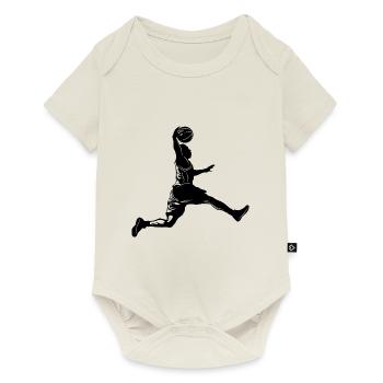 Basketball Silhouette - Baby Premium short-sleeve bodysuit - off white - Front