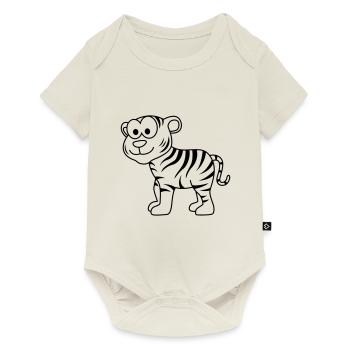 Tiger Comic Animal - Baby Premium short-sleeve bodysuit - off white - Front