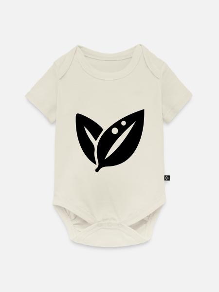 Blatt Ökologie - Baby Premium Kurzarmbody - Naturweiß