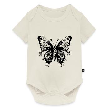 Butterfly Mandala Boho - Baby Premium short-sleeve bodysuit - off white - Front