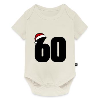 60 Numéro de Noël - Body à manches courtes Premium Bébé - blanc cassé - Devant