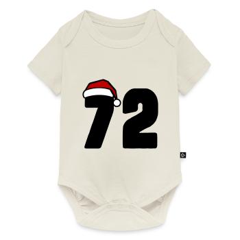 72 Zahl Weihnachten - Baby Premium Kurzarmbody - Naturweiß - Vorne