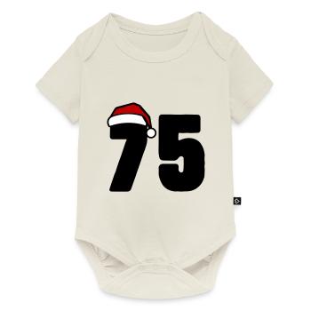 75 Numéro Noël - Body à manches courtes Premium Bébé - blanc cassé - Devant