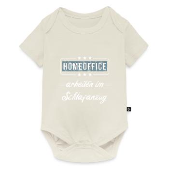 Homeoffice arbeiten im Schlafanzug - Baby Premium Kurzarmbody - Naturweiß - Vorne