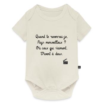 Quand te reverrai-je ? Les bronzés font du ski ! - Body à manches courtes Premium Bébé - blanc cassé - Devant