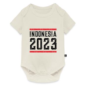 Indonesia 2023 - Baby Premium short-sleeve bodysuit - off white - Front