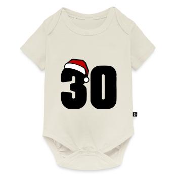 30 Numéro Noël - Body à manches courtes Premium Bébé - blanc cassé - Devant