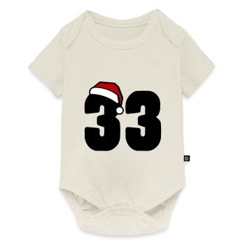 33 Numéro Noël - Body à manches courtes Premium Bébé - blanc cassé - Devant