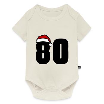 80 Numéro Noël - Body à manches courtes Premium Bébé - blanc cassé - Devant
