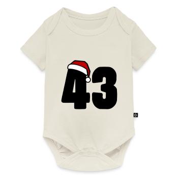 43 Numéro Noël - Body à manches courtes Premium Bébé - blanc cassé - Devant