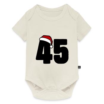 45 Numéro Noël - Body à manches courtes Premium Bébé - blanc cassé - Devant