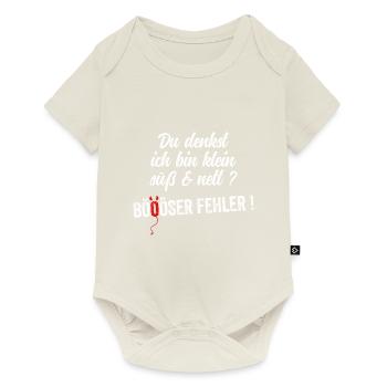 Du Denkst Ich Bin Klein Lieb Und Nett Böser Fehler - Baby Premium Kurzarmbody - Naturweiß - Vorne