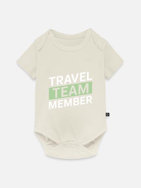 Travel Team - Baby Premium Kurzarmbody - Naturweiß