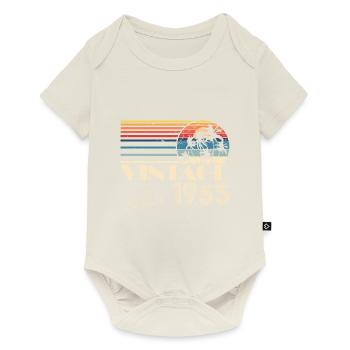 1955 Birthday Born In 1955 Retro Vintage - Baby Premium short-sleeve bodysuit - off white - Front