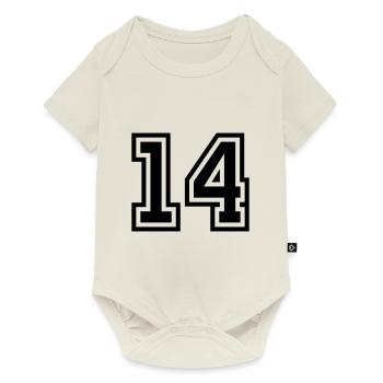 14 number symbol - Baby Premium short-sleeve bodysuit - off white - Front
