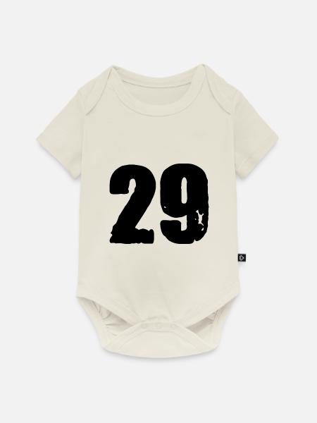 29 Zahl Trikot - Baby Premium Kurzarmbody - Naturweiß