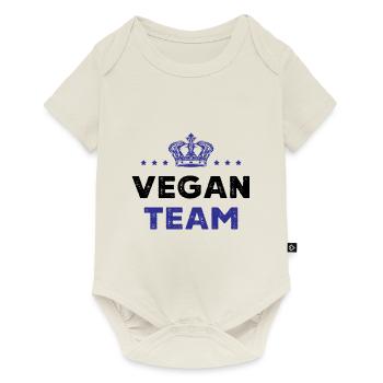Équipe végétalienne - Body à manches courtes Premium Bébé - blanc cassé - Devant
