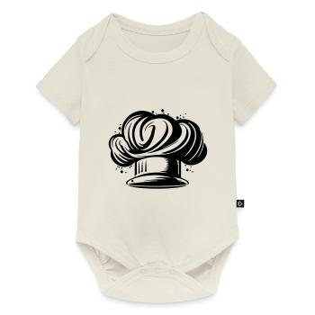 Chef's Hat Silhouette Cooking Chef - Body à manches courtes Premium Bébé - blanc cassé - Devant
