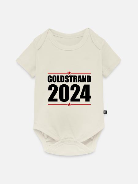 Goldstrand 2024 - Baby Premium Kurzarmbody - Naturweiß