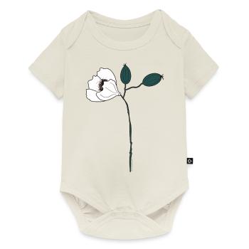 fleur - Body à manches courtes Premium Bébé - blanc cassé - Devant