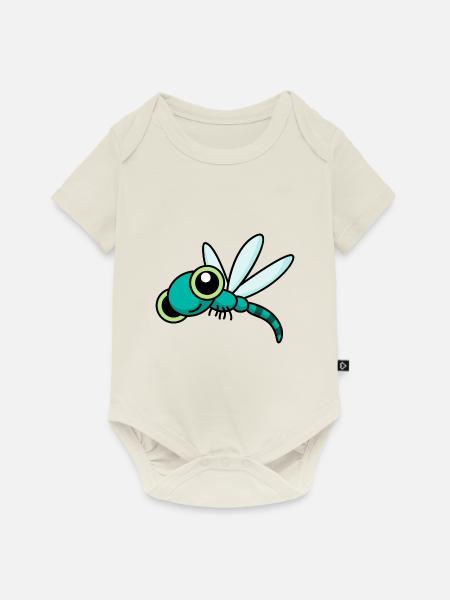Drachenfliege libelle - Baby Premium Kurzarmbody - Naturweiß