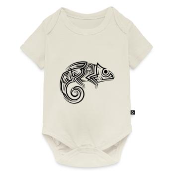 Chameleon Tribal Tattoo - Baby Premium short-sleeve bodysuit - off white - Front