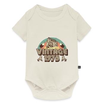 1975 Birthday born in 1975 Retro Vintage - Baby Premium short-sleeve bodysuit - off white - Front