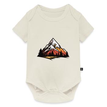 Mountains as a symbol of nature - Baby Premium short-sleeve bodysuit - off white - Front